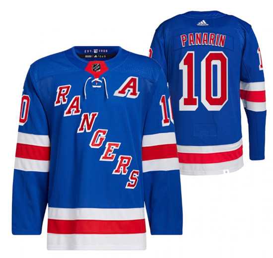 Men%27s New York Rangers #10 Artemi Panari Blue Stitched Jersey Dzhi->new york rangers->NHL Jersey